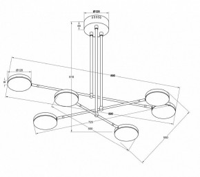 Люстра на штанге Maytoni Fad MOD070PL-L36W3K в Приобье - priobie.mebel24.online | фото 3