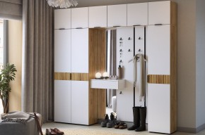МЕБЕЛЬСОН К33 Прихожая (дуб крафт золотой/белое дерево) в Приобье - priobie.mebel24.online | фото