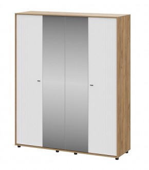 МИЛАН Шкаф четырехстворчатый (Белый Матовый) в Приобье - priobie.mebel24.online | фото