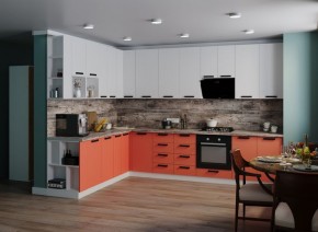 Модульная кухня Осло карбон фарфор/карбон манго в Приобье - priobie.mebel24.online | фото 1