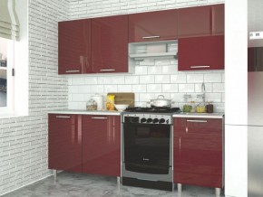 Модульная кухня Танго бордо в Приобье - priobie.mebel24.online | фото 2