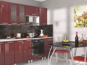 Модульная кухня Танго бордо в Приобье - priobie.mebel24.online | фото 3