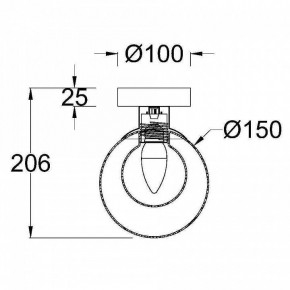 Накладной светильник Maytoni Basic form MOD521WL-01G1 в Приобье - priobie.mebel24.online | фото 4