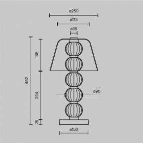 Настольная лампа декоративная Maytoni Amulet MOD555TL-L8G3K в Приобье - priobie.mebel24.online | фото 4