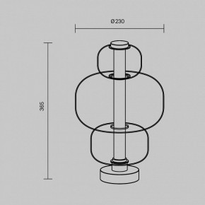 Настольная лампа декоративная Maytoni Atmos MOD364TL-L15B3K в Приобье - priobie.mebel24.online | фото 5