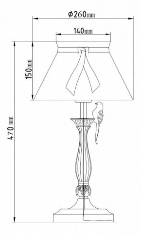 Настольная лампа декоративная Maytoni Bird ARM013-11-W в Приобье - priobie.mebel24.online | фото 5