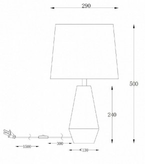 Настольная лампа декоративная Maytoni Calvin Table Z181-TL-01-B в Приобье - priobie.mebel24.online | фото 2