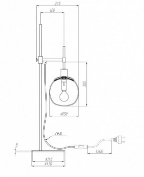 Настольная лампа декоративная Maytoni Erich MOD221-TL-01-G в Приобье - priobie.mebel24.online | фото 3