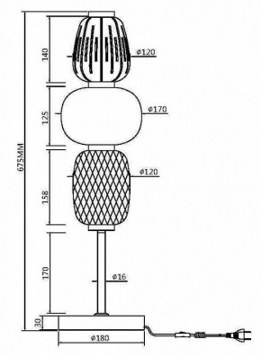 Настольная лампа декоративная Maytoni Pattern MOD267TL-L28CH3K в Приобье - priobie.mebel24.online | фото 4