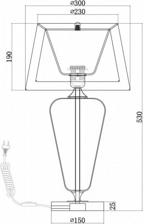 Настольная лампа декоративная Maytoni Verre Z005TL-01CH в Приобье - priobie.mebel24.online | фото 4