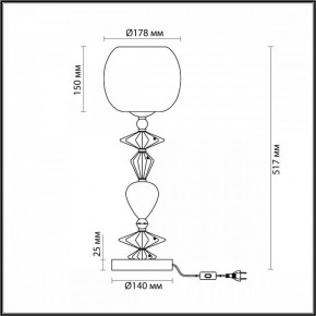 Настольная лампа декоративная Odeon Light Bizet 4855/1T в Приобье - priobie.mebel24.online | фото 3