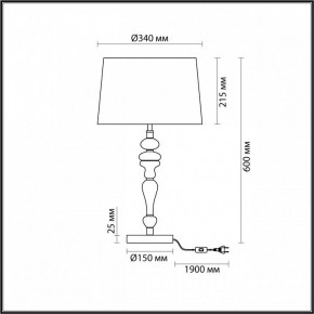 Настольная лампа декоративная Odeon Light Homi 5040/1T в Приобье - priobie.mebel24.online | фото 4