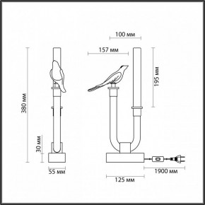 Настольная лампа декоративная Odeon Light Lark 5431/2TL в Приобье - priobie.mebel24.online | фото 4