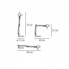 Настольная лампа офисная Artemide  A011830 в Приобье - priobie.mebel24.online | фото 6