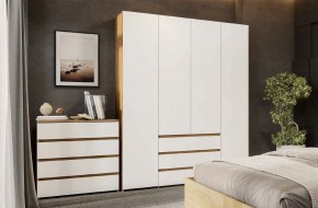 НЕКСТ 1 Спальный гарнитур (модульный) Дуб Золотой/Белый в Приобье - priobie.mebel24.online | фото 3