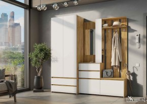 НЕКСТ 1 Вешалка с зеркалом + Шкаф 2-х ств. с ящиками в Приобье - priobie.mebel24.online | фото