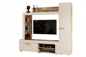 НИКОЛЬ Гостиная (Дуб крафт серый/софт айвори) в Приобье - priobie.mebel24.online | фото