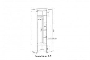 ОЛЬГА-МИЛК 9.2 Шкаф угловой с зеркалом в Приобье - priobie.mebel24.online | фото 2