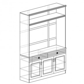 ОРЛЕАН Гостиная (модульная) серый в Приобье - priobie.mebel24.online | фото 5