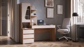 ПИФАГОР Стол компьютерный (дуб вотан/кашемир) в Приобье - priobie.mebel24.online | фото