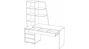 ПИФАГОР Стол компьютерный (дуб вотан/кашемир) в Приобье - priobie.mebel24.online | фото 3