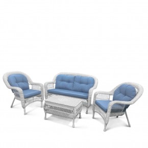 Плетеный комплект для отдыха из искусственного ротанга  LV-520 White/Blue в Приобье - priobie.mebel24.online | фото 2