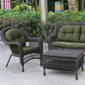 Плетеный комплект для отдыха LV-520BG Brown/Green в Приобье - priobie.mebel24.online | фото 3