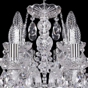 Подвесная люстра Bohemia Ivele Crystal 1411 1411/8+4/195/Ni в Приобье - priobie.mebel24.online | фото 4