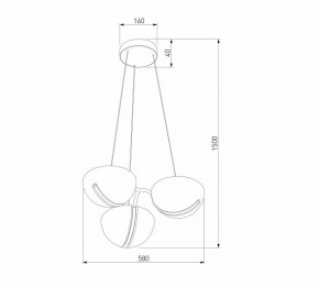 Подвесная люстра Eurosvet Emisfero 50083/3 LED золото в Приобье - priobie.mebel24.online | фото 6