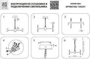 Подвесная люстра Lightstar Iris 734247 в Приобье - priobie.mebel24.online | фото 4