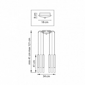 Подвесная люстра Lightstar Tubo L8T747143 в Приобье - priobie.mebel24.online | фото 3