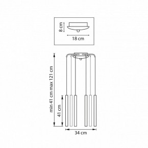 Подвесная люстра Lightstar Tubo L8T747243 в Приобье - priobie.mebel24.online | фото 3