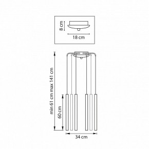 Подвесная люстра Lightstar Tubo L8T747343 в Приобье - priobie.mebel24.online | фото 3