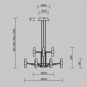 Подвесная люстра Maytoni Arana MOD401PL-L72BS3K в Приобье - priobie.mebel24.online | фото 5