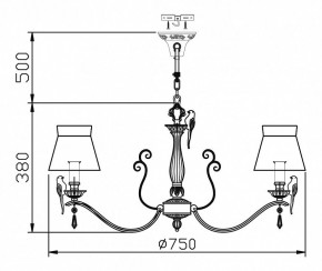 Подвесная люстра Maytoni Bird ARM013-08-W в Приобье - priobie.mebel24.online | фото 5