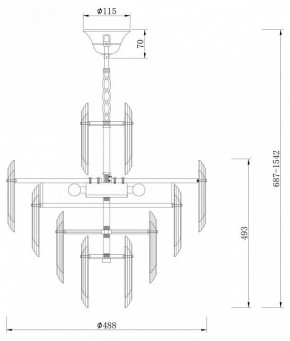 Подвесная люстра Maytoni Flare DIA200PL-06G в Приобье - priobie.mebel24.online | фото 7