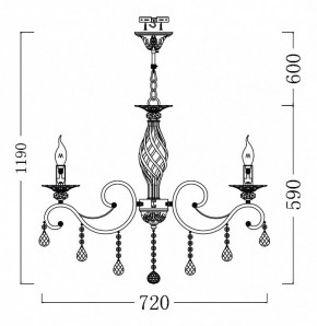 Подвесная люстра Maytoni Grace ARM247-08-G в Приобье - priobie.mebel24.online | фото 4