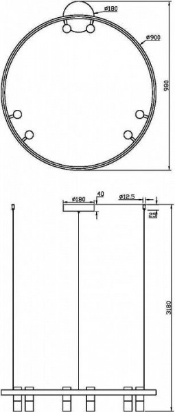 Подвесная люстра Maytoni Halo MOD102PL-L42BK в Приобье - priobie.mebel24.online | фото 4