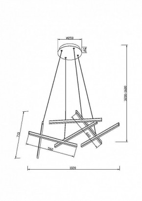 Подвесная люстра Maytoni Line MOD016PL-L80WK в Приобье - priobie.mebel24.online | фото 4