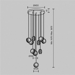 Подвесная люстра Maytoni Pharao MOD361PL-L41BS3K в Приобье - priobie.mebel24.online | фото 4