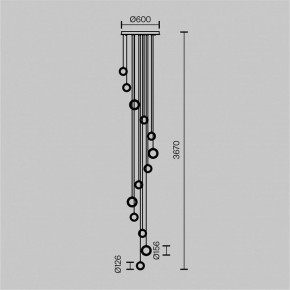 Подвесная люстра Maytoni Pharao MOD361PL-L58BS3K в Приобье - priobie.mebel24.online | фото 4