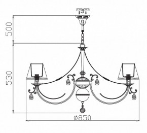 Подвесная люстра Maytoni Soffia RC093-PL-08-R в Приобье - priobie.mebel24.online | фото 5