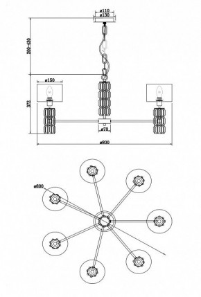 Подвесная люстра Maytoni Talento DIA008PL-07CH в Приобье - priobie.mebel24.online | фото 8