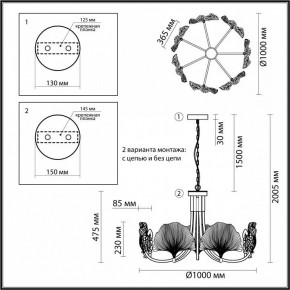 Подвесная люстра Odeon Light Ventaglio 4870/7 в Приобье - priobie.mebel24.online | фото 6