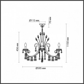 Подвесная люстра Odeon Light Versia 4977/6 в Приобье - priobie.mebel24.online | фото 5