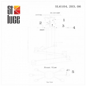 Подвесная люстра ST-Luce Montecelio SL6104.203.06 в Приобье - priobie.mebel24.online | фото 4