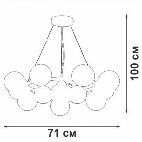 Подвесная люстра Vitaluce V48410 V48410-8/12S в Приобье - priobie.mebel24.online | фото 3