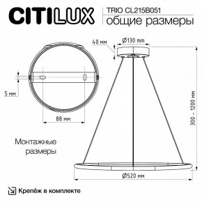 Подвесной светильник Citilux Trio CL215B051 в Приобье - priobie.mebel24.online | фото 8