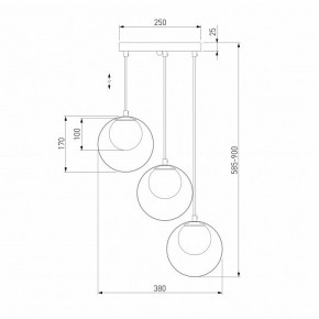 Подвесной светильник Eurosvet Dublin 50205/3 черный/бронза в Приобье - priobie.mebel24.online | фото 2