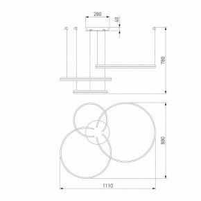 Подвесной светильник Eurosvet Gap 90180/3 золото в Приобье - priobie.mebel24.online | фото 5